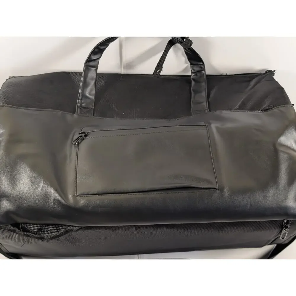 Swiss Design Hanging Garment Bag Convertible Duffel Suit Travel Bag Black 24